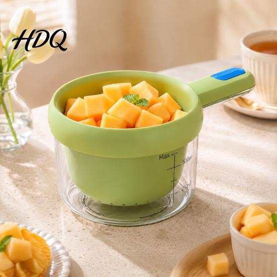 Kitchen Strainer with Handle Drain Basket And Fork Double-layer Separation Design Non-slip