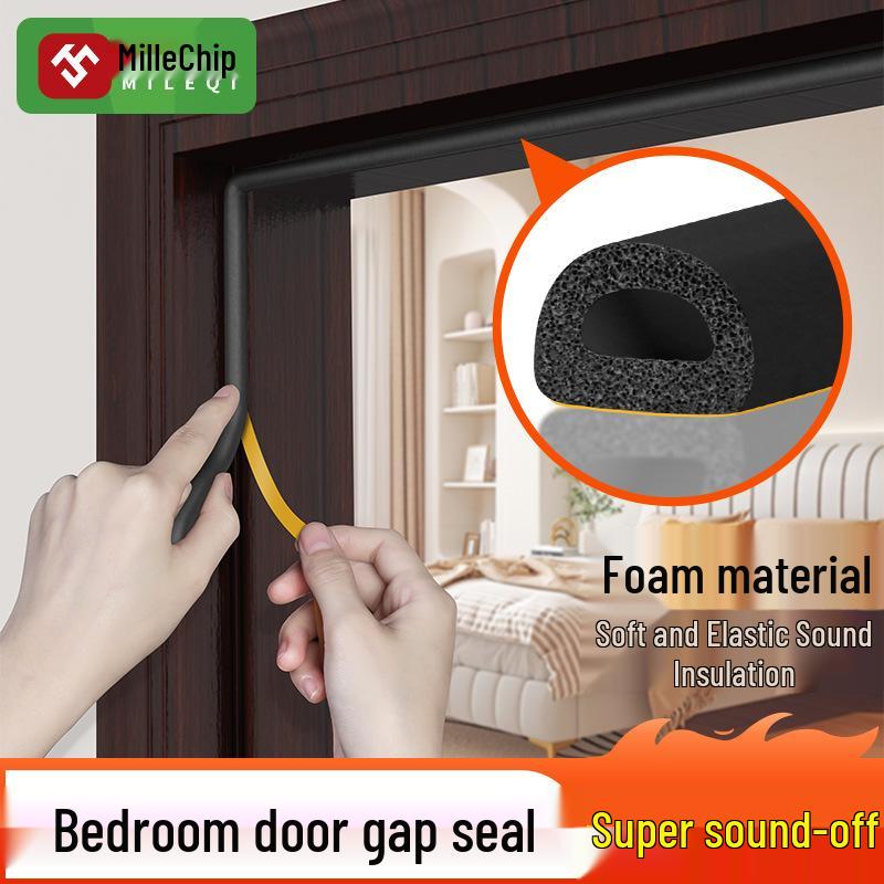 Theft-Proof I-Shaped Self-Adhesive Door Sealing Strip - Anti-Collision, Dustproof, Windproof, Soundproof Door Frame Insulation Strip