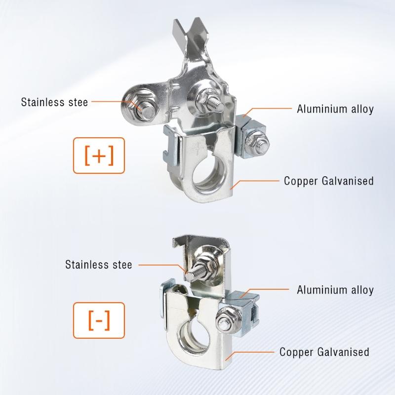 Upgrades Battery Terminals & Fuses  Set AE5Z14526BA Replacement Positive & Negative Battery Terminals Clamps with Fuses