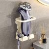 2PCS Wall Mounted Razor Holder Carbon Steel Electric Toothbrush Holder  for Bathroom