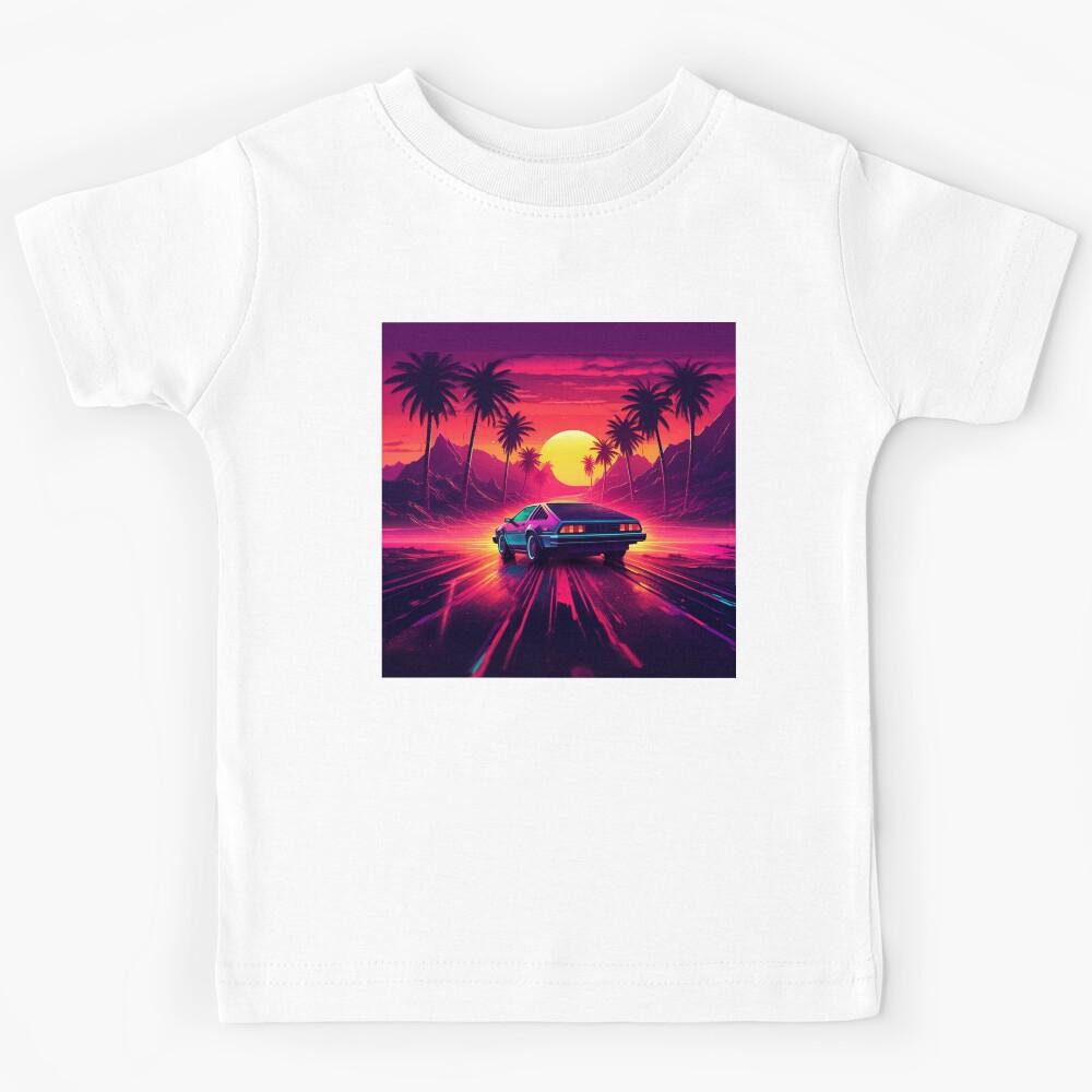 Synthwave Sunset Drive Poster Kids T-Shirt 150