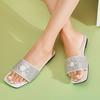 Fashion 2025 New Ladies Shoes Best Seller Women's Slippers Fashion Crystal Daily Slippers Women Summer Open Toe Plus Size Flat Slippers