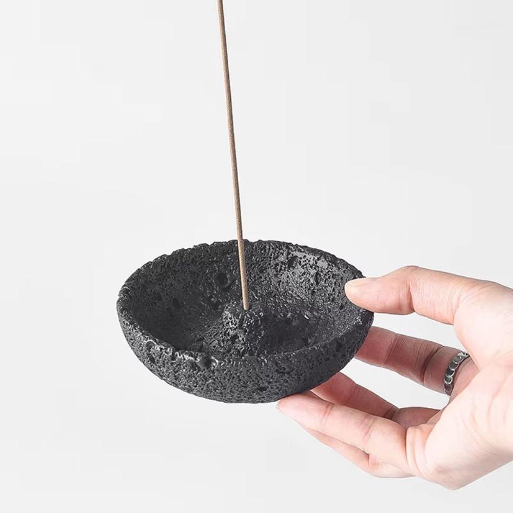 Cement Cement Incense Burner Concrete Texture Plug in Incense Stick Stand Planetary Style Multi-functional