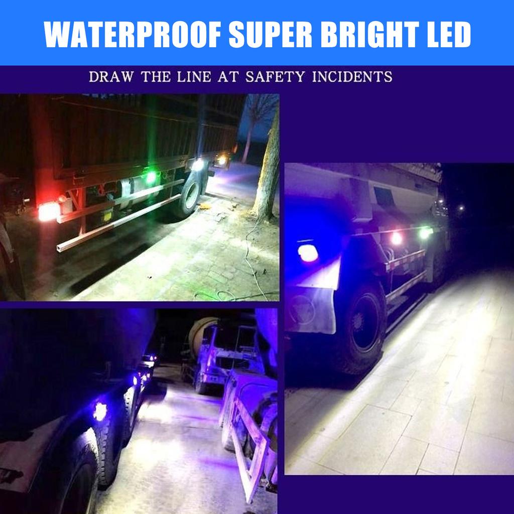 24V LED Truck Side Marker Lights Blue Flowing Brightness Visibility Signal Lamps for Heavy Vehicles Enhanced Visibility