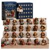 Acrylic Collectible Figurines 24 Days Advent Calendar 2026, Mini Highland Cow/Horse/Dog Figures Christmas Countdown Holiday Box Calendar, 2D