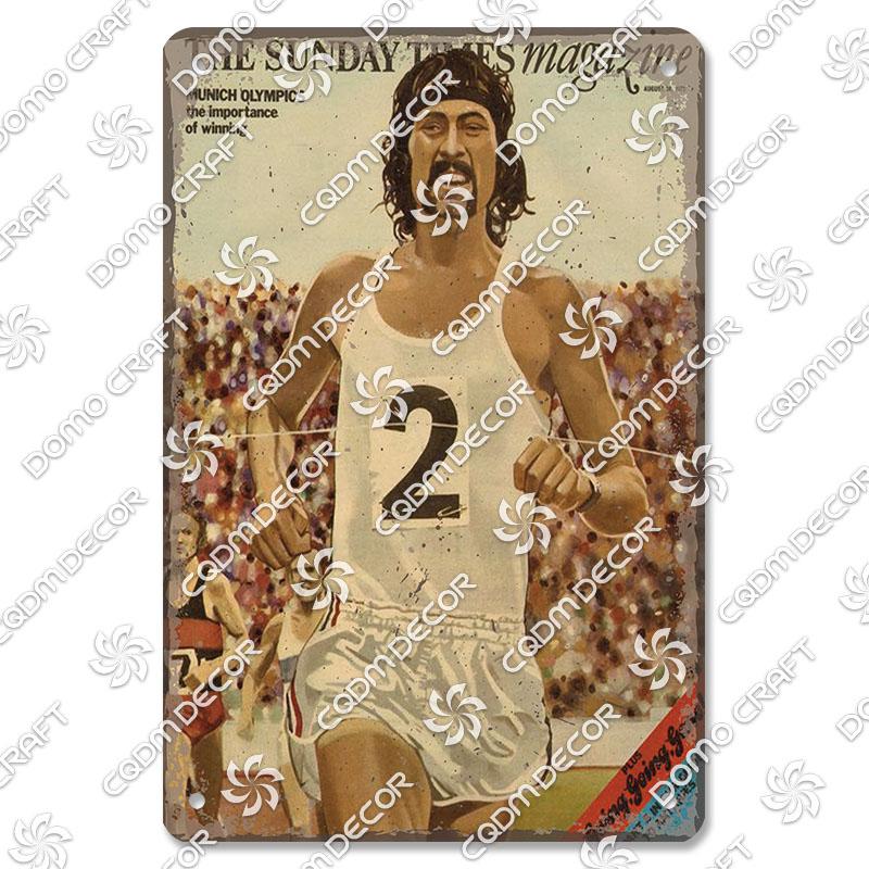 Run Race Poster Metal Plate Runner Run With Your Heart Running Shoes Metal Tin Signs Retro Wall Decor Club Gym Living Room Home