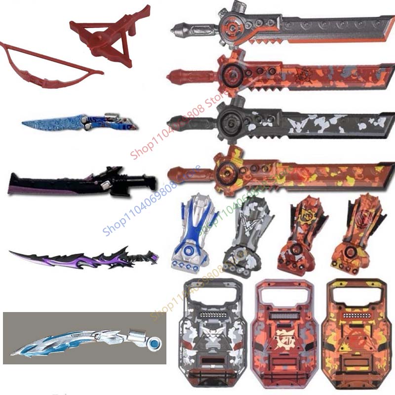 MOC Figurine Accessoires Briques de Construction Épée Fléchette Serpent Doré Bâton Armure Cape Cheveux Films Poupées Briques Compatibles Jouets N12