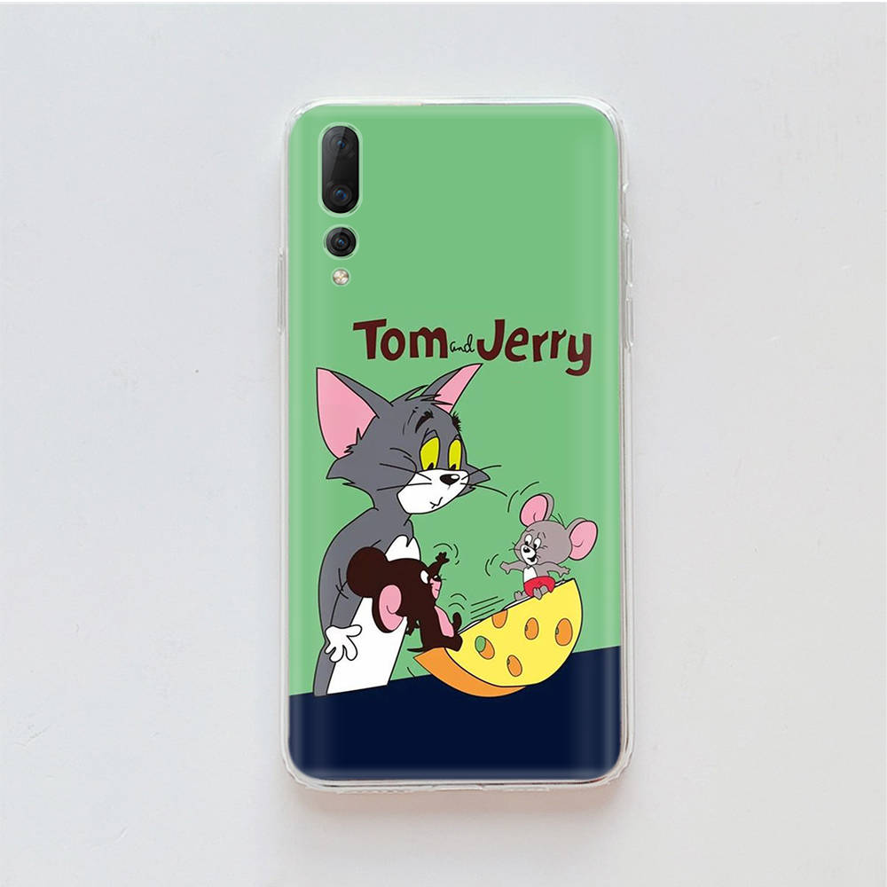 Transparent Case for Samsung A04 A14 A23 M33 M53 Realme 10 9 C35 C55 VIVO X80 Infinix Hot 30 Note 11 Tecno Spark 8P Pro C-45 Tom and Jerry