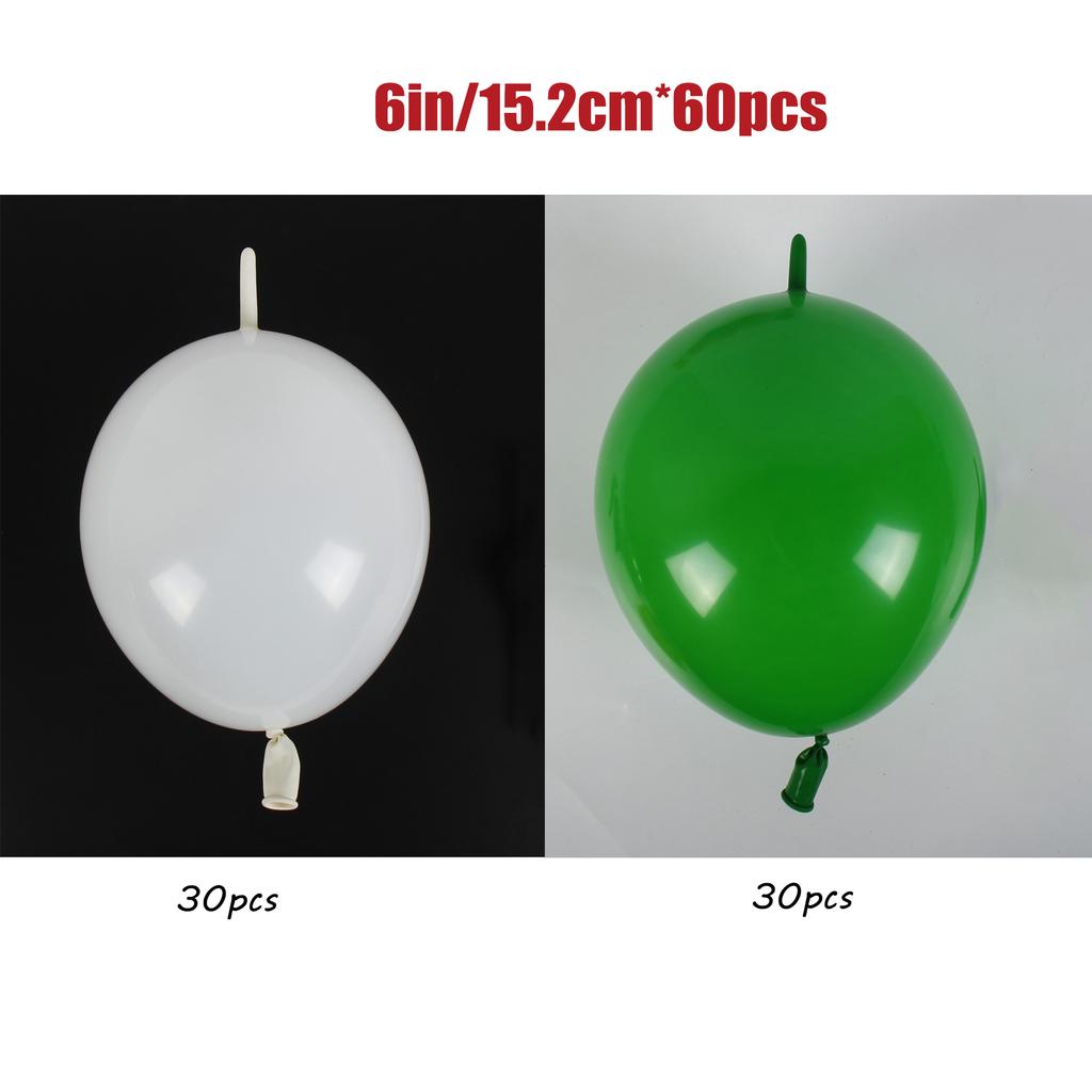 Zelenobílý balonový řetízek Venkovní dekorace na párty Dlouhý řetízkový dekor na narozeninovou oslavu Dětské miminko Latexový balonový řetízek