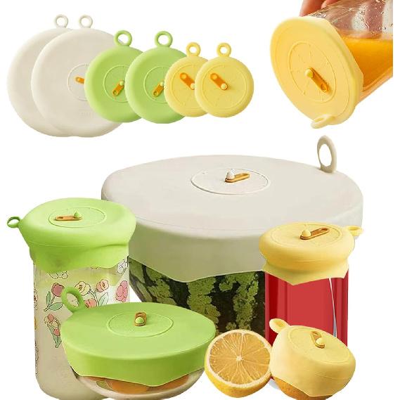 Universal reusable silicone stretch seal cover, food and fruit leftovers preservation cover, high temperature resistant microwave oven heating, soft,