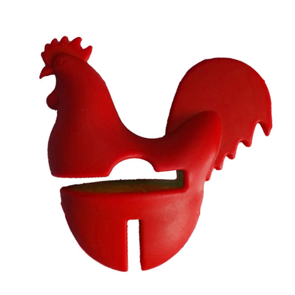 Kitchen Rooster Pot Clip Soft Elastic Silicone Rooster Kitchen Accessories Clip for Home
