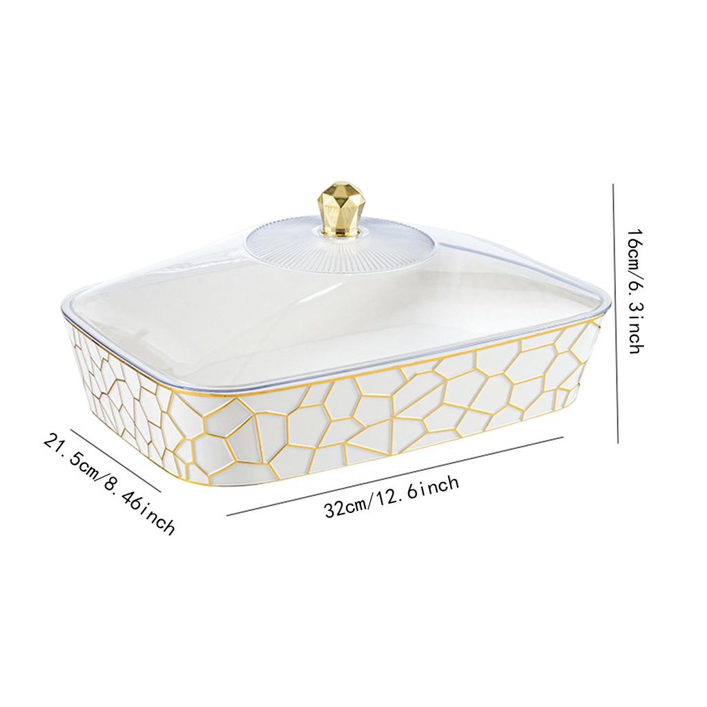 Serving Tray Vanity Tray with Dustproof Lid for Celebrations Party Events