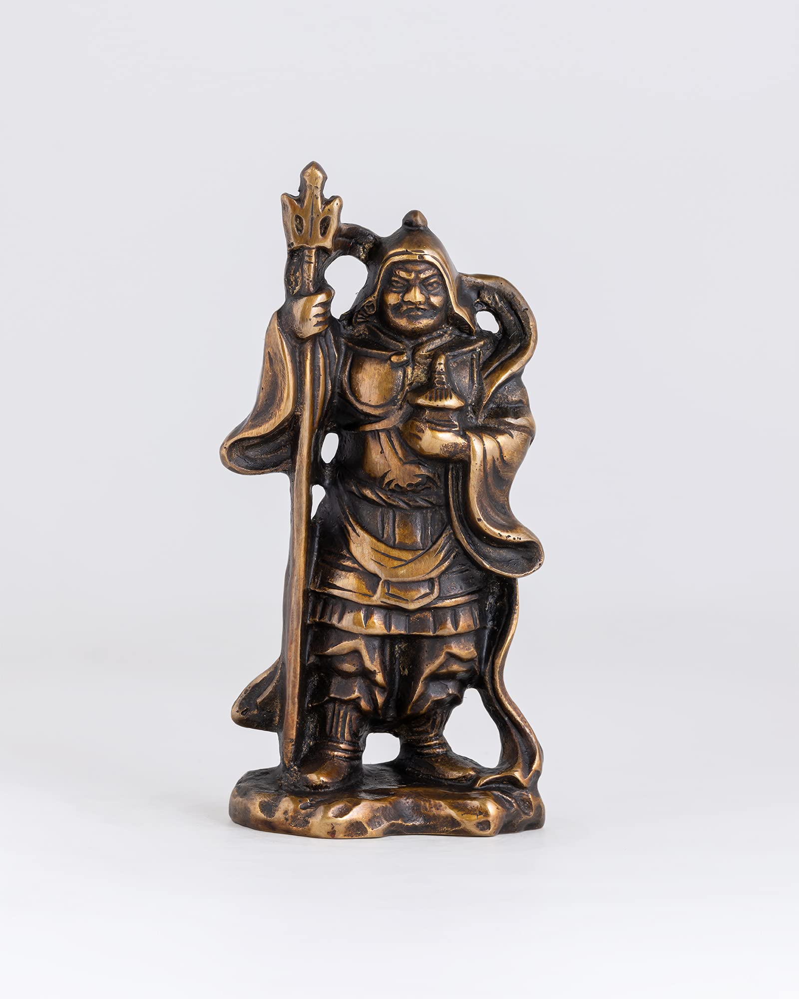 

Kitcho Seven Lucky Gods Bishamonten Буддийская статуэтка Asahimine Украшение Seven Lucky Gods Takaoka Copperware (Цвет медный/окрашенный) скульптор