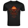 Flammender Dämon Mit Flügeln Dunkles Grafik-T-Shirt