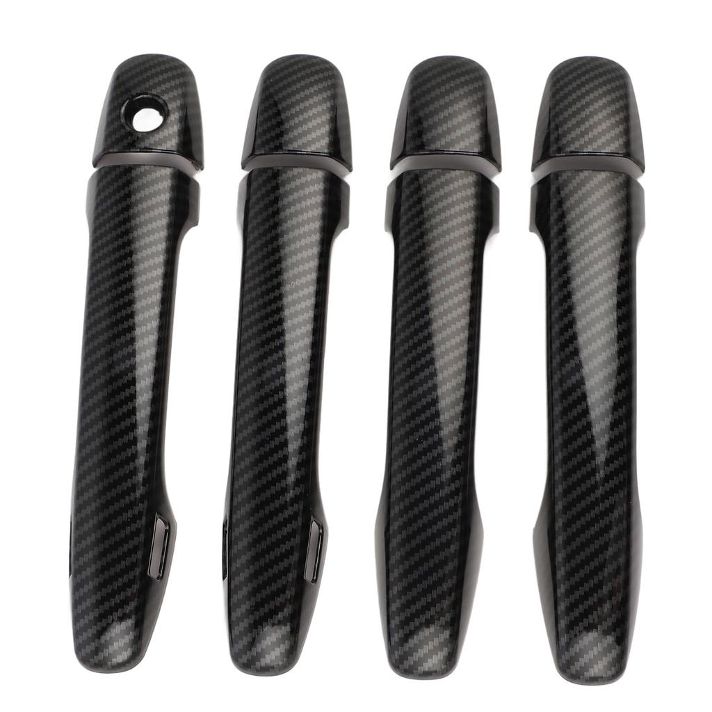 Exterior Door Handle Cover Trim Carbon Fiber Style Decor Molding Set Replacement for Subaru Legacy