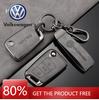 Para VOLKSWAGEN Funda de Silicona TPU y Cuero para Llave Remota de Coche Soporte de Llavero Carcasa Para VW Volkswagen Golf 7 MK7 Tiguan MK2 T-roc T-cross Auto