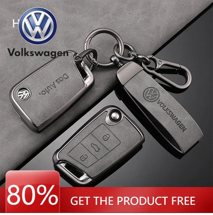 For VOLKSWAGEN VW TPU Leather Car Remote Key Case Fob Cover Holder Shell For VW Volkswagen Golf 7 MK7 Tiguan MK2 T-roc T-cross A