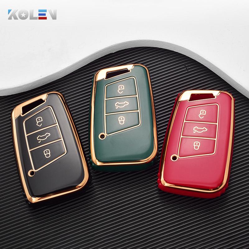 Fashion TPU Car Remote Key Case Cover Shell For VW Volkswagen Passat B8 Tiguan Magotan Golf For Skoda Kodiaq Superb A7 Keyless
