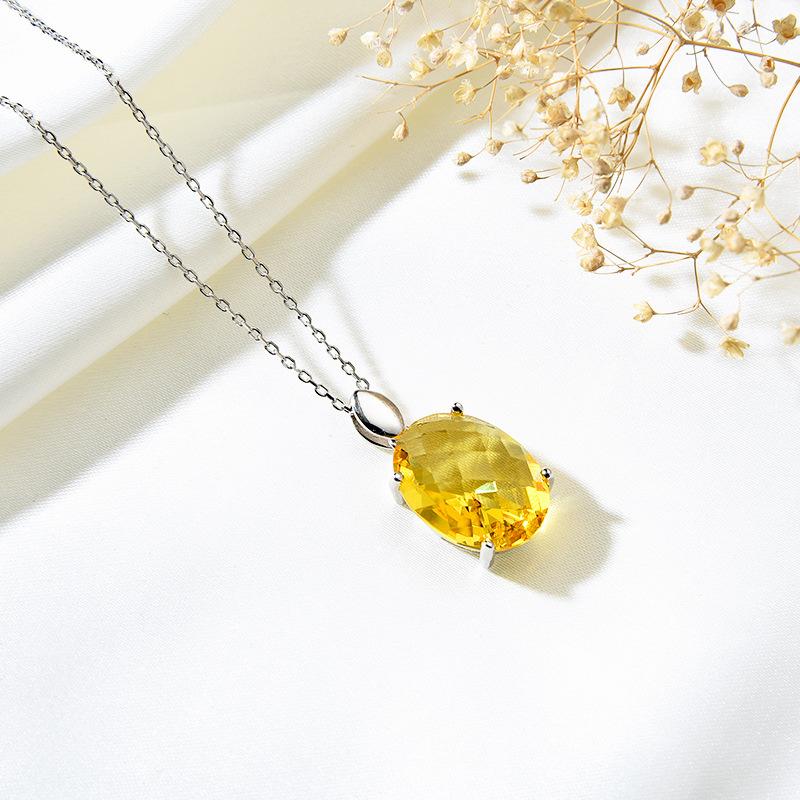 Ensemble de bijoux en argent S925 incrusté de pierres précieuses, tempérament Simple pour dames, boucles d'oreilles en cristal de couleur, bague, collier, bijoux