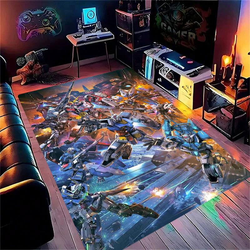 G-Gundam-m Cartoon Robot Gift Carpet Rug for Bedroom Living Room Home Sofa Decoration Kids Game Play Decor Floor Mat