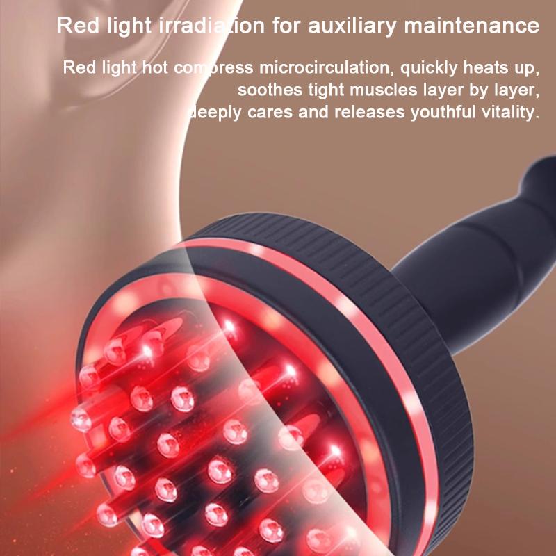 Meridian Brush Portable Intelligent Body Massage Brush Handheld Gua Sha Tool Vibration Red light Irradiation Full Body