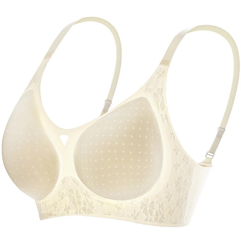 Summer ultra-thin jelly glue comfortable without steel ring breathable A antibacterial bra cover new