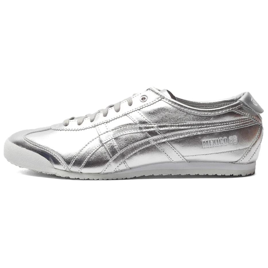 

Onitsuka Tiger Mexico 66 Leather Comfortable Fashion Low-Top Lifestyle Shoes Unisex sneaker Silver D5R1L-9393 42