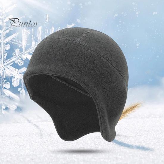 Cozy Ear-flap Beanie Unisex Winter Cap Helmet Inner Lining Ear Protection Elastic Dome Lightweight Ear-covering Anti-slip Outdoor Camping Skiing