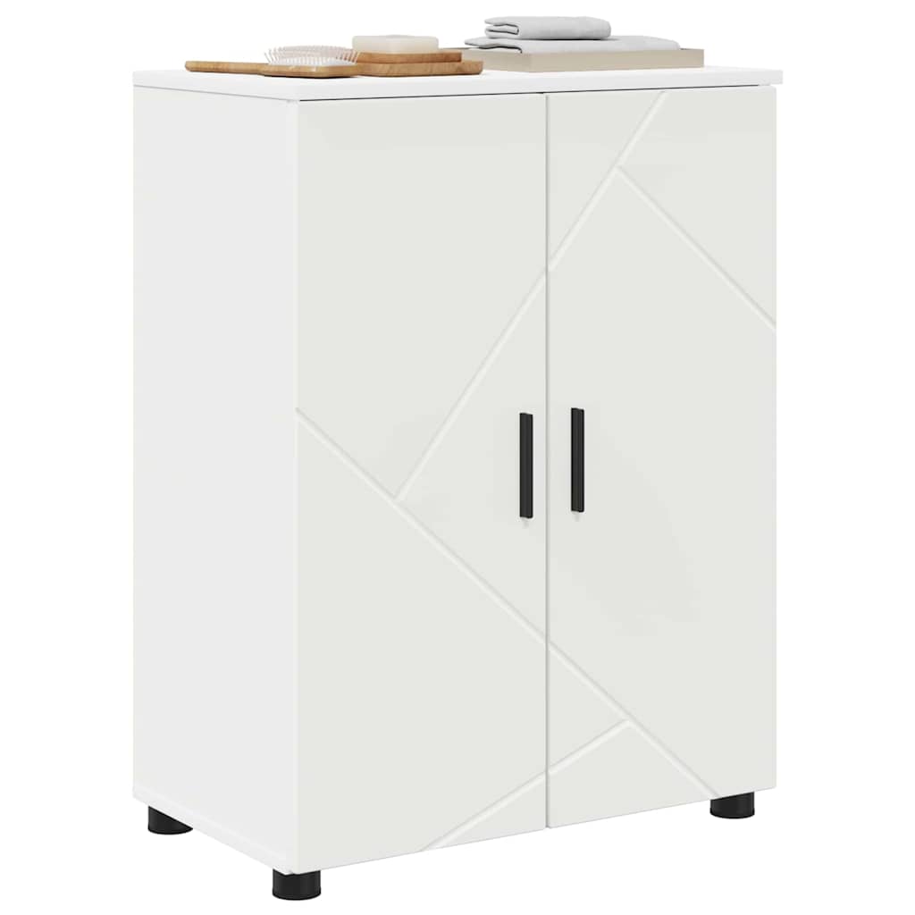 Bathroom Cabinet White 60 X 35 X 80 Cm Engineered Wood Metal
