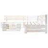 VidaXL Salon de jardin palette 4 pcs Bois Blanc