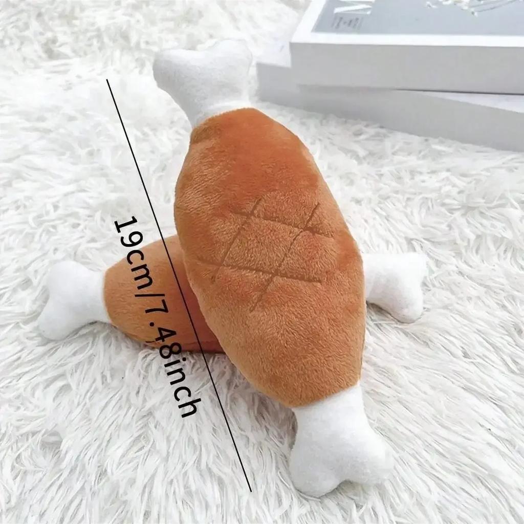 Jucărie Scârțâitoare pentru Câini Picioare de Pui Formă de Os Jucărie de Pluș pentru Câini de Companie pentru Câini Mici Mijlocii Mari și Pisici juguetes para perros