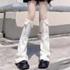 1Pair Cute Lolita Warmer Flared Socks Autumn Winter Calf Gaiter Stylish Leg Warmers Cartoon Solid Color Long Tube Leg Warmer