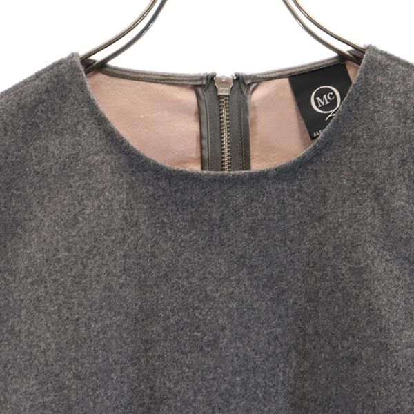 Alexander McQueen wool blend No sleeve one piece 38 gray Back zip Women Used