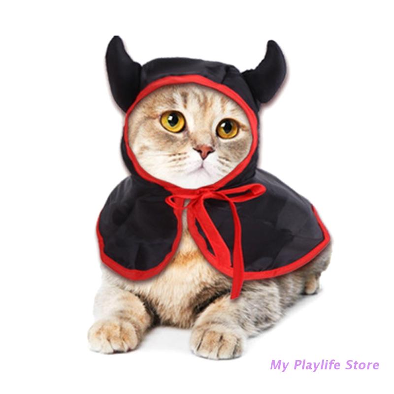 Halloween Pet Costume Funny Vampire Cloth Party Cosplay Dress Cosplay Supplies Black Red Vampire Party Costume Dog Accessories