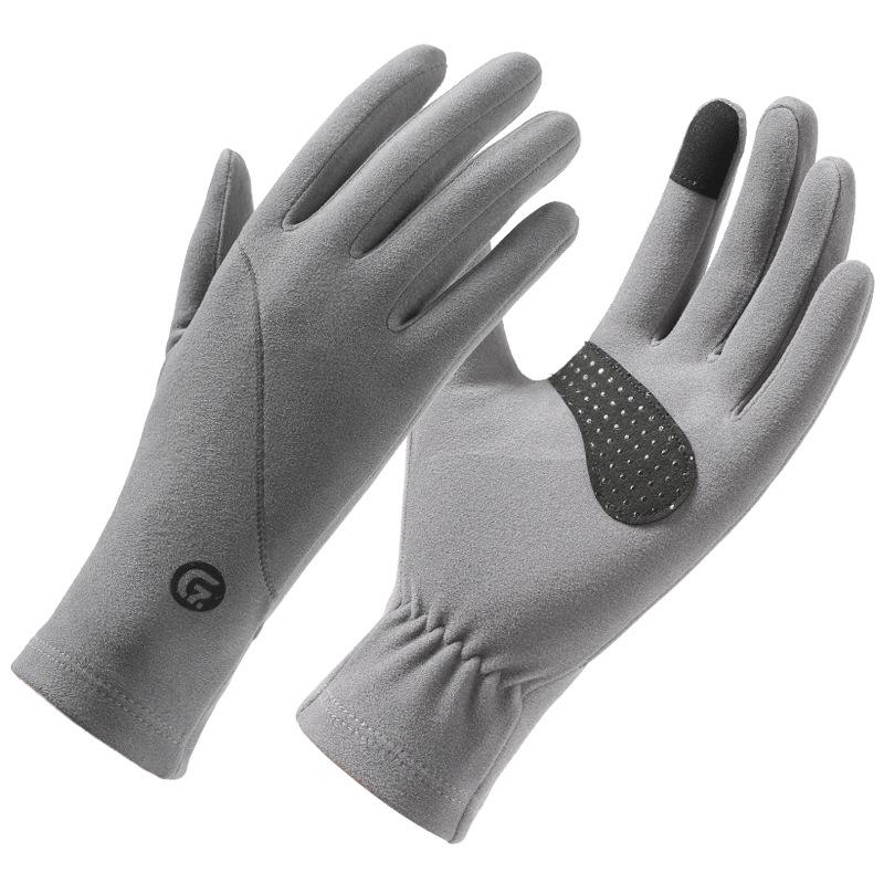 Women's N376 Windproof Touchscreen Gloves - Velvet-Lined, Non-Slip, Wear-Resistant, Ideal for Outdoor Cycling In Winter.