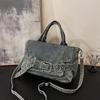 Wash Denim Women Luxury Designer Handbags And Purses New Buckle Design Commuting Shoulder Crossbody Bags Large Capacity Toes