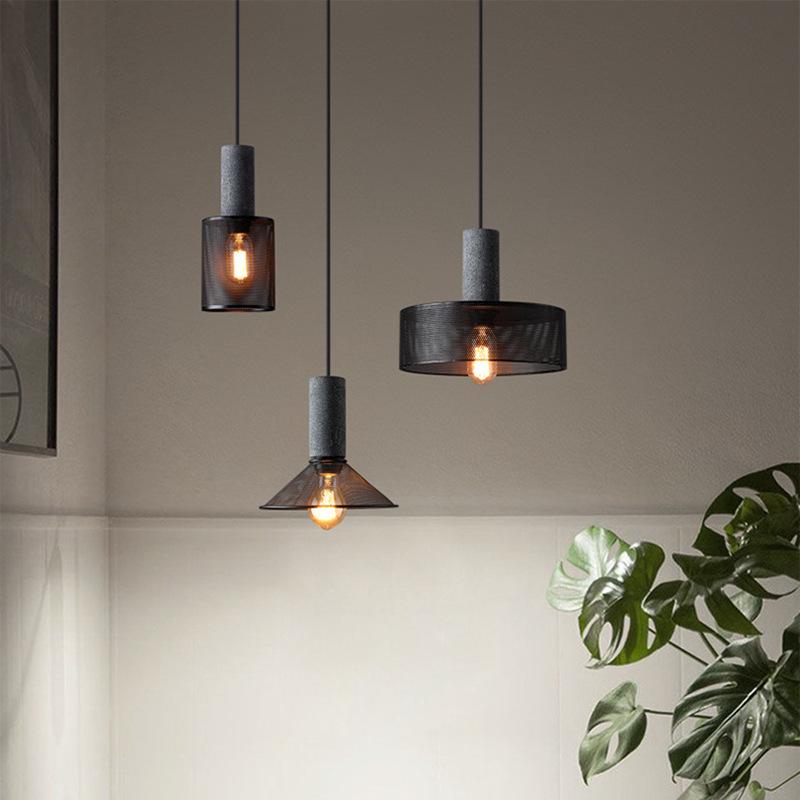 Retro Industrial Cement Pendant Light - American Country Style for Cafes, Bars, and Restaurants