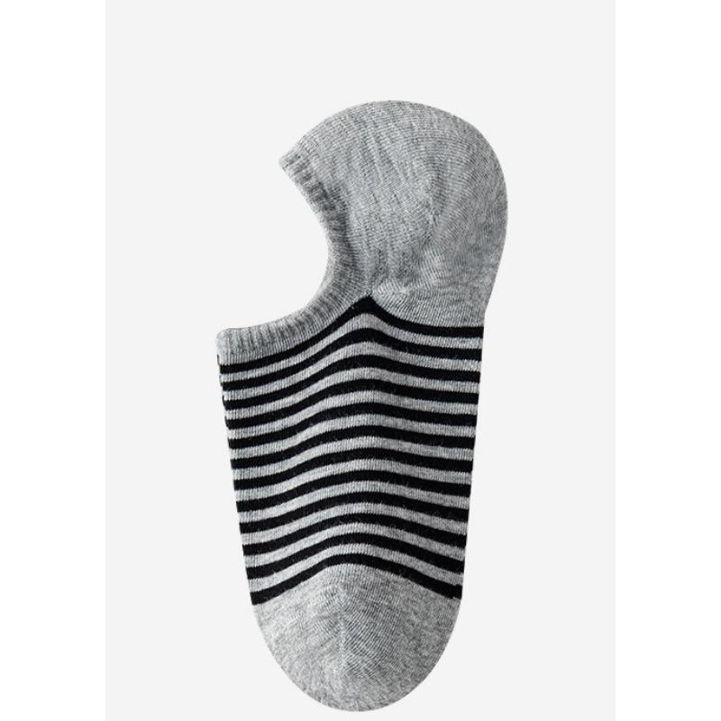 Women's Summer Striped Socks, Sweat-absorbing and Odor-proof Cotton Socks, Non-dropping Heel Invisible Socks, Boat Socks, Short Socks