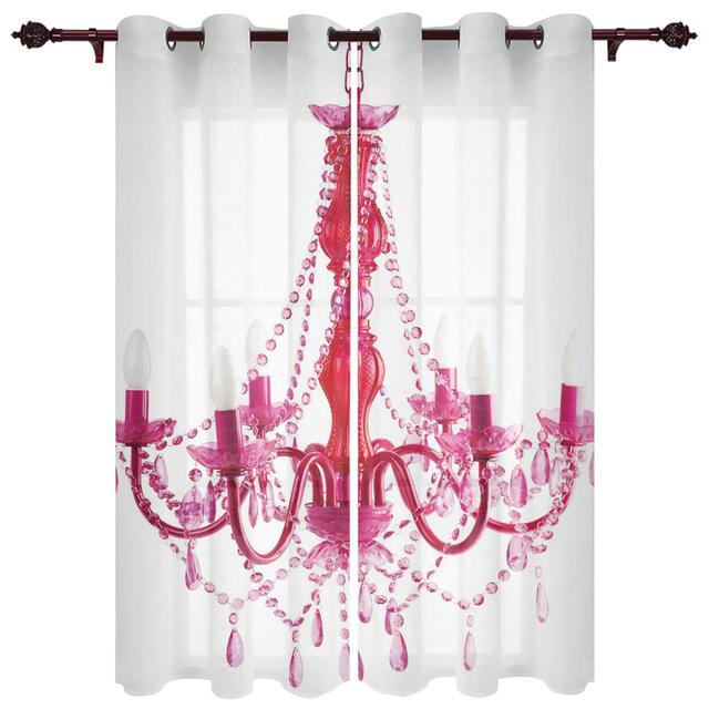 Black And White Chandelier Curtains for Bedroom Kids Room Living Room Window Curtain Luxury Curtains for Kitchen