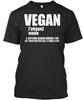 Vegan Definition Joke TTshirt Made In the USA Size S To 5XL