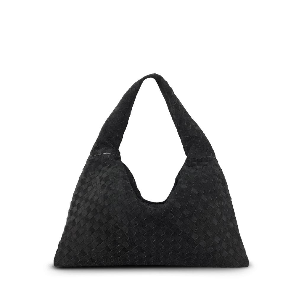 Leather Woven Bag Cross-border New Suede Matte Retro Large-capacity Handbag Lazy Shoulder Armpit Women's Bag