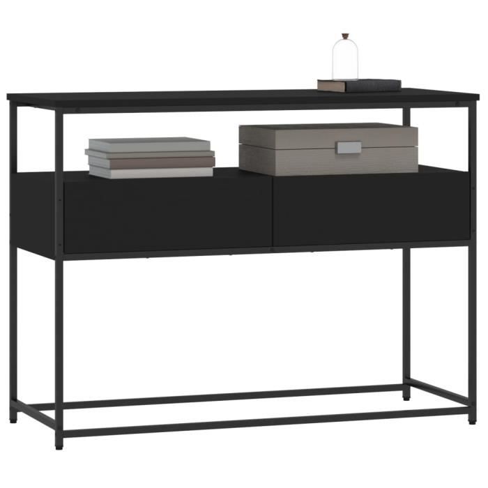 VidaXL Console Table Black 100x40x75 Cm Engineered Wood 834150