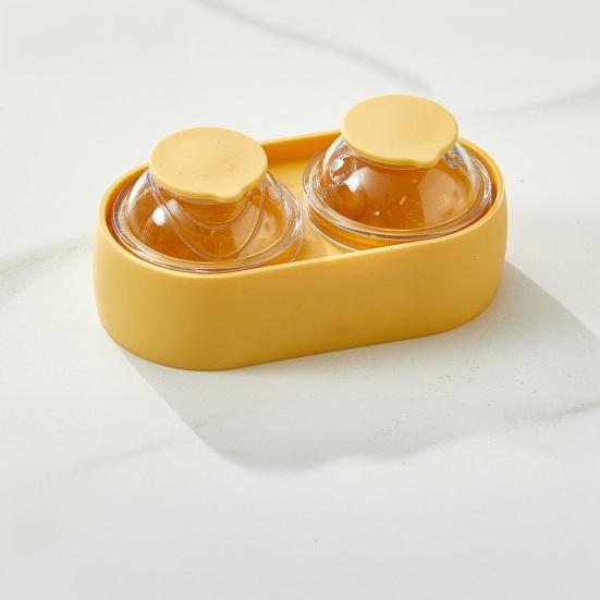 Stor Iskulmakare 2 tum Rund Isbitsform med Lock Lätt att Släppa Silikon 2 Kulor Sfärisk Isform för Whiskey Bourbon Cocktail