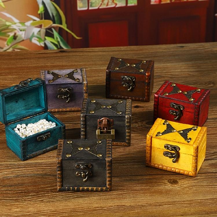 Eleganckie Pudełko do Przechowywania z Zamknięciem Zabezpieczającym Duża Pojemność Drewniane Organizery na Biżuterię Pamiątki Rodzinne