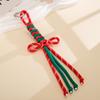 Colorful Cow Hand-woven Nylon Keychains Bag Decorative Car Fashion Accessories Woven Art Gift for Friend Bag Charm
