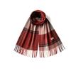 JIUMU Women's Pure Wool Red Scarf