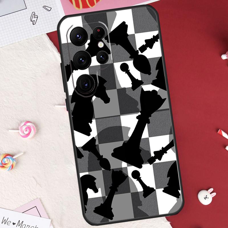 

Chess Board Case For Samsung Galaxy S22 Ultra S20 FE S21 FE S8 S9 S10 Plus Note 10 20 S23 Ultra Cover Galaxy Note 20