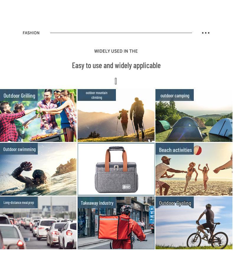 Vylepšená vodotěsná izolovaná taška na oběd z hliníkové fólie se silným uchem