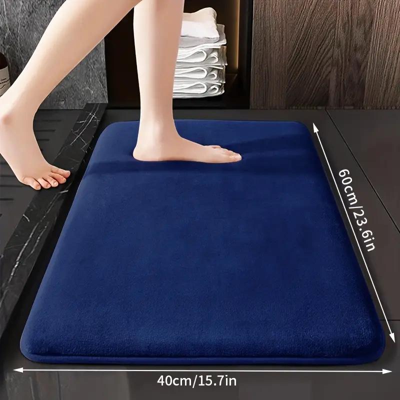 Anti-slip Water-absorbent Bathroom and Entrance Mat - Quick Dry, Solid Color
