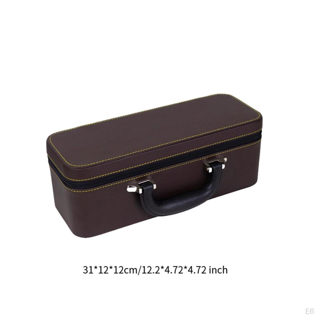 Scatola Bracciali Rigidi Porta Bracciali Scomparti Multipli Fodera Interna Morbida Pelle PU Manico Portatile
